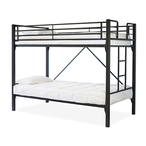 Hypersonic commercial grade steel bunk metal bunk bed with ladder perfect for kids rooms or hostel bunks