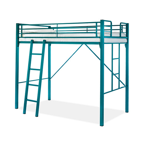 Hypersonic loft bunk metal bunk bed with ladder perfect for kids rooms or hostel bunks